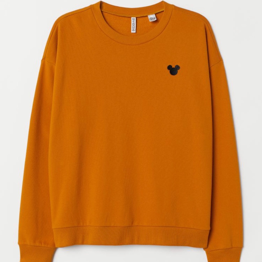 H&M mustard yellow Micky mouse sweatshirt